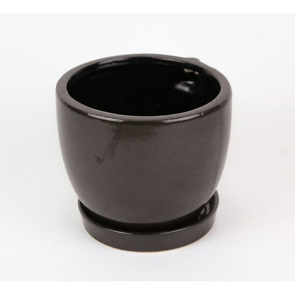 Brown Ceramic Face Planter Decorative Flower Pot Hand Painted Plant Holder Decor - Picture 3 of 3